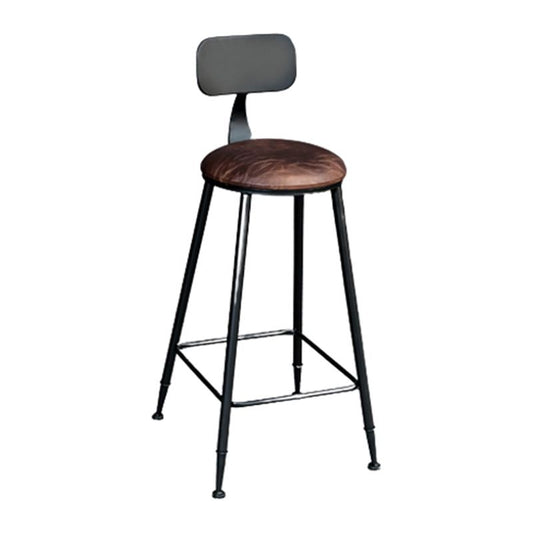 1/3/5 Pieces Round Wooden Bar Table Set Industrial Pub Table Set with Metal Stools