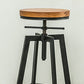 Armless Rotatable Bar Chair Modern Round Seat Bar Stool with Metal Footrest Clearhalo 'Bar Furniture' 'Bar Stools' 'bar_stools' 'furn' 'furn_bar_stools' 'Furniture' 'Kitchen & Dining Furniture' 1200x1200_0abf5a12-3765-47b4-9997-29a76bf128cd
