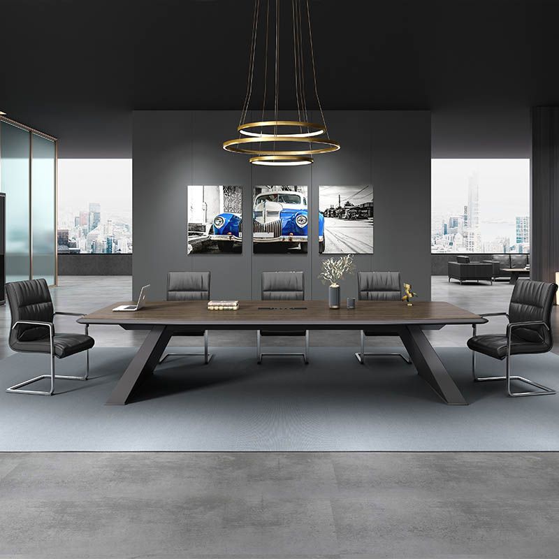 Eigentijdse vaste wapenstoelleren bureaustoelstoel voor kantoor