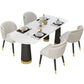 Metal Modern Free Form Dining Table Sintered Stone Top Table with 3 Legs Clearhalo ' dining_table' 'Dining Tables & Seating' 'Dining Tables' 'furn' 'furn_dining_table' 'Furniture' 'furniture_dining_table' 'Kitchen & Dining Furniture' 'kitchen&dining_furn' 'kitchen' 'kitchen_dining_table' 1200x1200_0ac2b7b8-a7f9-4231-be27-5396a3ffa18f