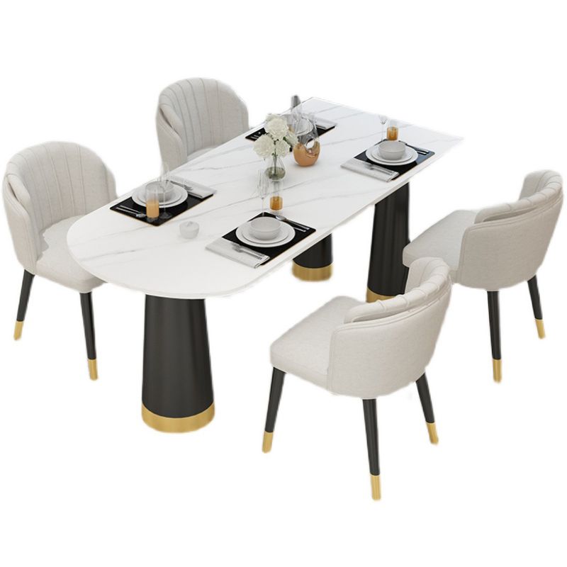 Metal Modern Free Form Dining Table Sintered Stone Top Table with 3 Legs Clearhalo ' dining_table' 'Dining Tables & Seating' 'Dining Tables' 'furn' 'furn_dining_table' 'Furniture' 'furniture_dining_table' 'Kitchen & Dining Furniture' 'kitchen&dining_furn' 'kitchen' 'kitchen_dining_table' 1200x1200_0ac2b7b8-a7f9-4231-be27-5396a3ffa18f