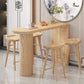 Pine Wood Bar Dining Table Contemporary Bar Table with Sled Base Clearhalo 'Bar Furniture' 'Bar Tables' 'bar_tables' 'furn' 'furn_bar_tables' 'Furniture' 'furniture_bar_tables' 'Kitchen & Dining Furniture' 1200x1200_0ac39ff3-95be-42d2-a136-8f68f9b348ee