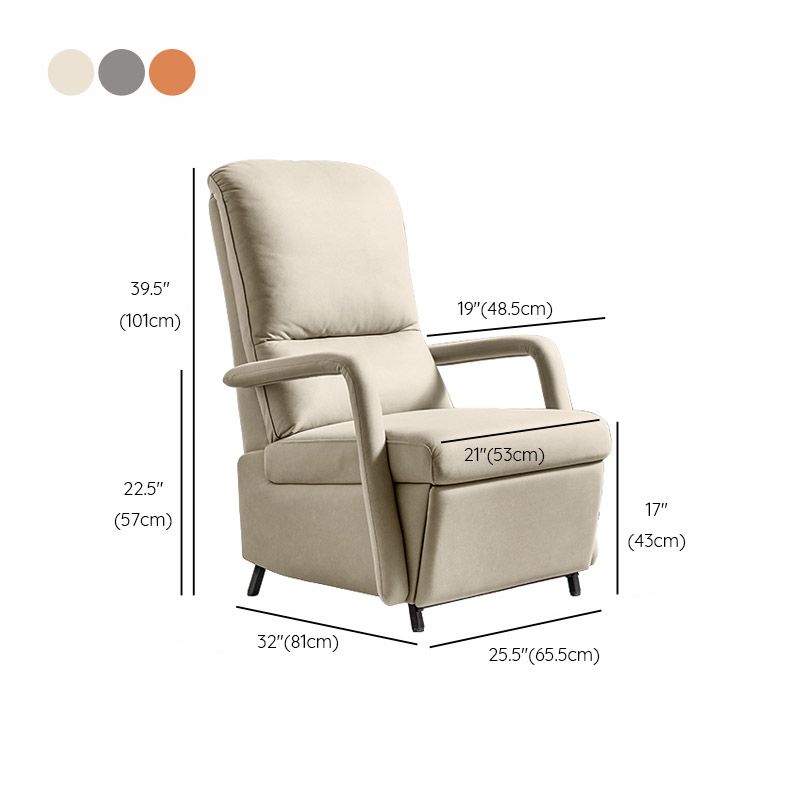 Chaise inclinable couleur inclinable à cadre métallique en cuir faux en cuir avec repose-pieds