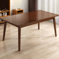Contemporary Rectangular Solid Wood Tabletop Dining Table with 4 Foot