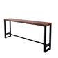 Mesa de bar de madera de 41,3" H, mesa rectangular con base metálica para patio