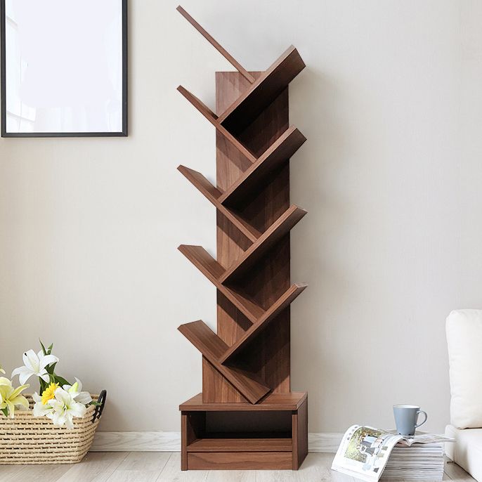 Modern Closed Back Bookshelf Manufactured Wood Vertical Bookcase for Home Clearhalo 'Bookcases' 'furn' 'furn_bookcases' 'Furniture' 'furniture_bookcases' 'Office Furniture' 1200x1200_0ac704e7-4a49-4d66-b577-1aefd182af9c