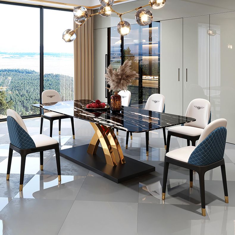 Traditional Luxury Dining Table Sintered Stone Table with Pedestal Base for Dining Room Clearhalo ' dining_table' 'Dining Tables & Seating' 'Dining Tables' 'furn' 'furn_dining_table' 'Furniture' 'furniture_dining_table' 'Kitchen & Dining Furniture' 'kitchen&dining_furn' 'kitchen' 'kitchen_dining_table' 1200x1200_0ac8275b-d3b4-4f23-9711-a33a3b170264