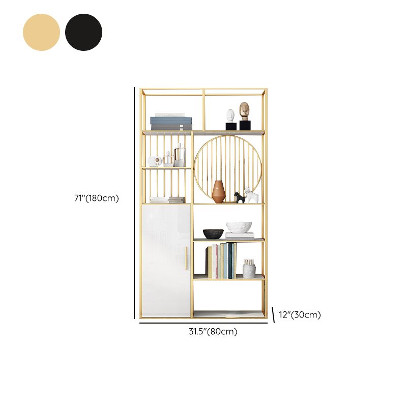 Glam Antique Finish Shelf Bookcase Etagere Bookshelf with Shelves Clearhalo 'Bookcases' 'furn' 'furn_bookcases' 'Furniture' 'Office Furniture' 1200x1200_0ac9465d-d196-44c0-8e9f-9c2a6f8c0153