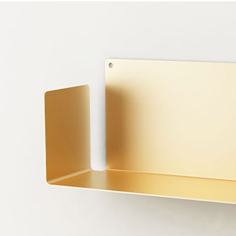 Libreria chiusa in metallo galleggiante contemporaneo con scaffali