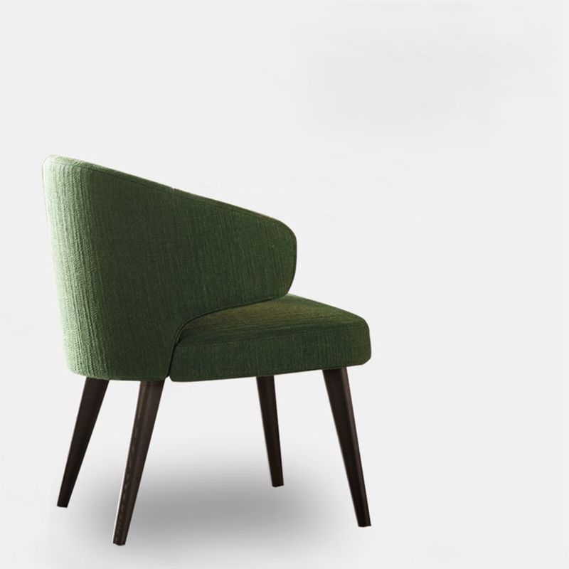 Contemporary Dining Room Solid Wood Dining Chair Wingback Arm Chair in Black Clearhalo 'Dining Chairs' 'Dining Tables & Seating' 'dining_chair' 'furn' 'furn_dining_chair' 'Furniture' 'furniture_dining_chair' 'Kitchen & Dining Furniture' 1200x1200_0acb4b5f-f9ed-4932-a052-fd2cc4c58b5e