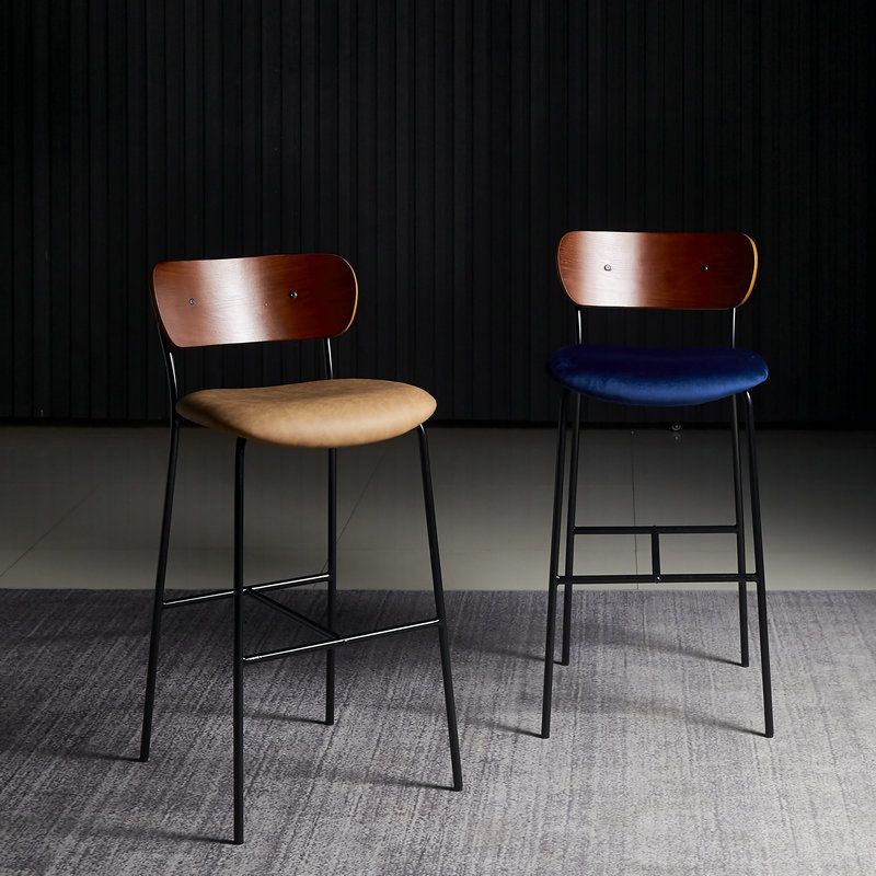 Scandinavian Black Iron Counter Stools Wood Low Back Bar Stools (Set of 2) Clearhalo 'Bar Furniture' 'Bar Stools' 'bar_stools' 'furn' 'furn_bar_stools' 'furniture_bar_stools' 'Kitchen & Dining Furniture' 'kitchen&dining_furn' 'kitchen' 'kitchen_furn' Furniture' 1200x1200_0acb9ec8-bcfc-478c-b481-e5b78a77b604
