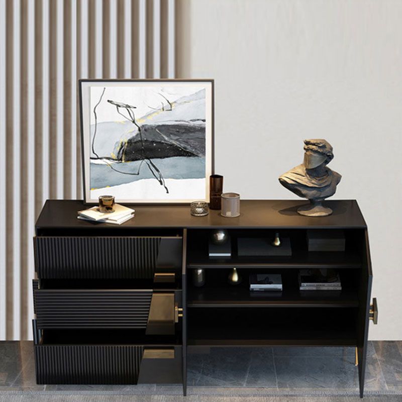 Tavolo glam tavolo ingegnerizzato in legno a buffet con cassetti per sala da pranzo