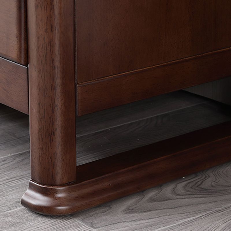 Traditionele bruine opbergkast dressoir verticale houten borst met 3 / 4/5 laden