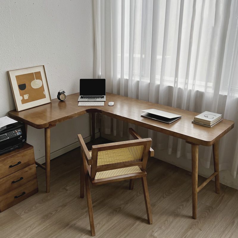 Industrial Massivholz Office Desk L-Shape Writes Desk für Schlafzimmer
