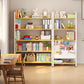 Libreria standard ingegnerizzato in legno scandinavo aperto con scaffali