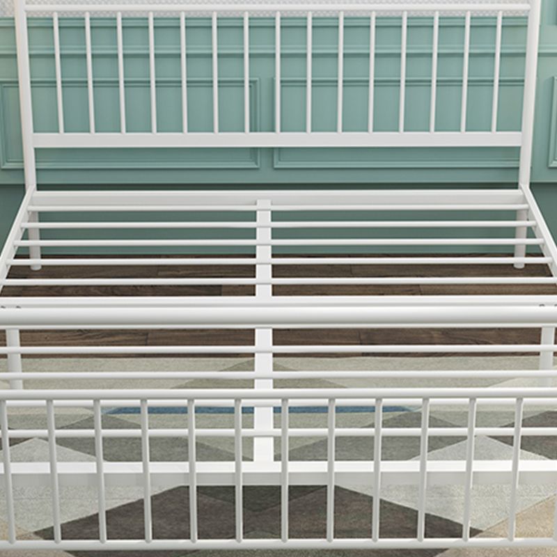 78,74-inch breed standaardbed met hoofdeinde en benen, solide kleur