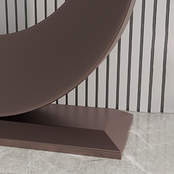 Tavolo da console alto 31,5 pollici di accento di mezza luna moderna con scaffale