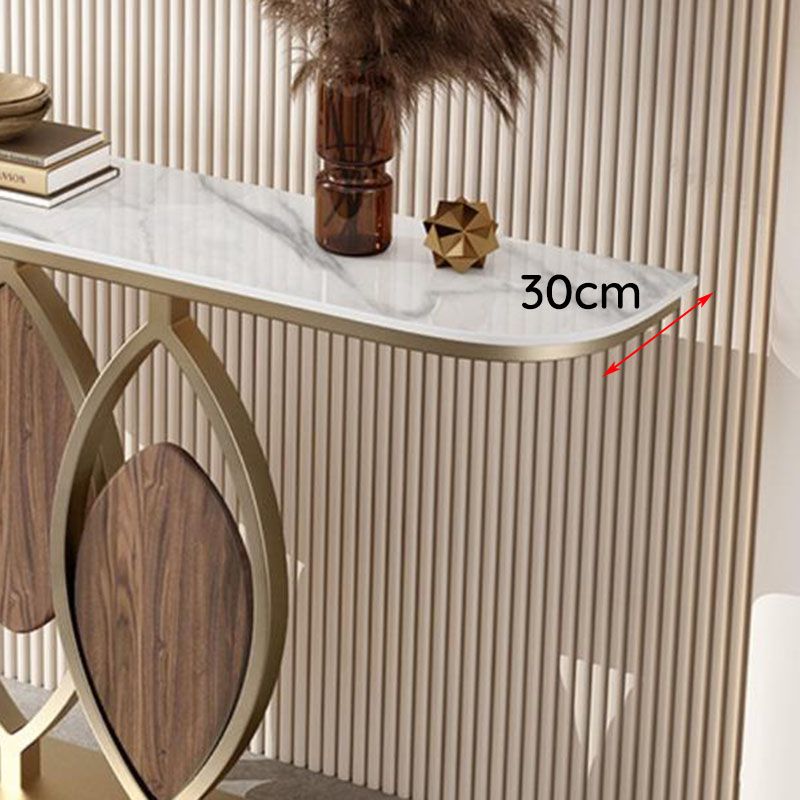 Console glam alta 31,5 "Tavolo da accento in pietra 1-tavolo per Hall
