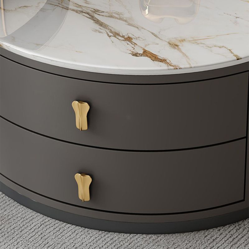 Modern Coffee Cocktail Table Round Nesting Coffee Table Set with Drawer Clearhalo 'Coffee & Accent Tables' 'Coffee Tables' 'coffee_tables' 'furn' 'furn_coffee_tables' 'Furniture' 'Living Room Furniture' 1200x1200_0ad48c94-336f-4d18-b1c7-fbc464d59b77