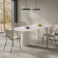 Contemporary Dining Sintered Stone Table Wood Base for Home Use