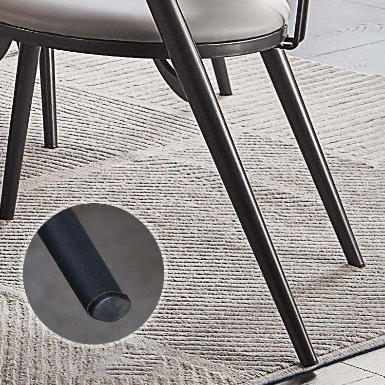 Glam Style Leather Dining Side Chair Open Back Indoor Dining Chair Clearhalo 'Dining Chairs' 'Dining Tables & Seating' 'dining_chair' 'furn' 'furn_dining_chair' 'Furniture' 'furniture_dining_chair' 'Kitchen & Dining Furniture' 1200x1200_0ad5c912-22a5-4ce1-b02a-9a99b0d720ac