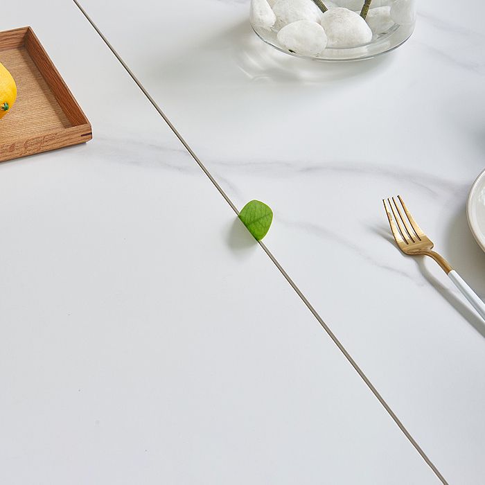 Rectangle Extendable Stone Dining Site Table Traditional Luxury Dinette Table with 4-foot Clearhalo ' dining_table' 'Dining Tables & Seating' 'Dining Tables' 'furn' 'furn_dining_table' 'Furniture' 'furniture_dining_table' 'Kitchen & Dining Furniture' 'kitchen&dining_furn' 'kitchen' 'kitchen_dining_table' 1200x1200_0ad8f0d9-2856-45f8-b80d-08fe296647c2