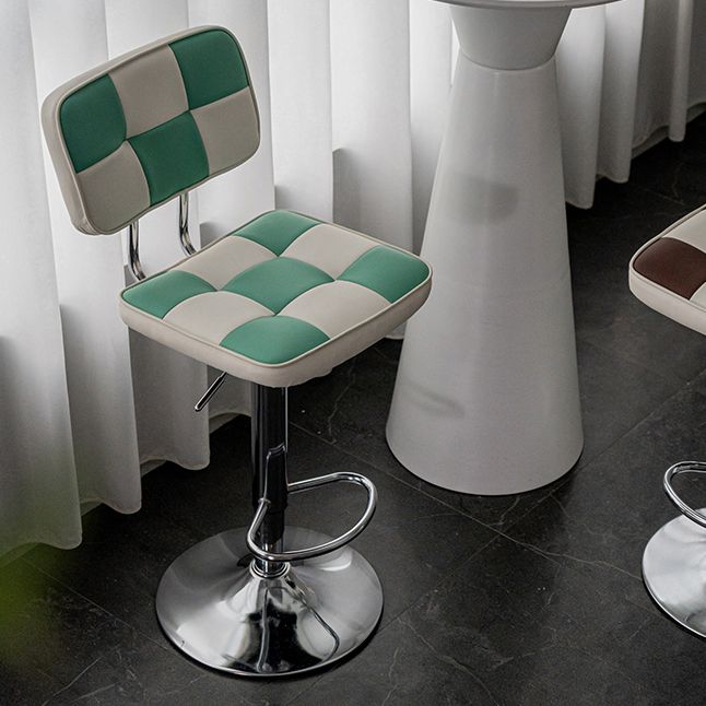 Modern Style Counter Stool Pu Leather Adjustable Height Bar Stool Clearhalo 'Bar Furniture' 'Bar Stools' 'bar_stools' 'furn' 'furn_bar_stools' 'Furniture' 'Kitchen & Dining Furniture' 1200x1200_0adbeae3-a6ab-45ee-8a9e-bee9d8377ca0