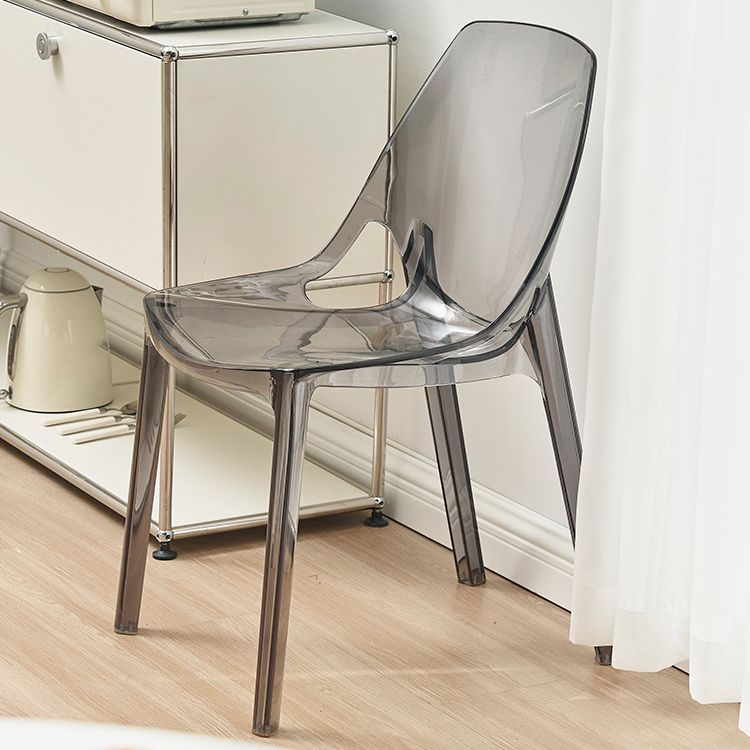 Comedor silla lateral de comedor moderno de plástico sin brazo