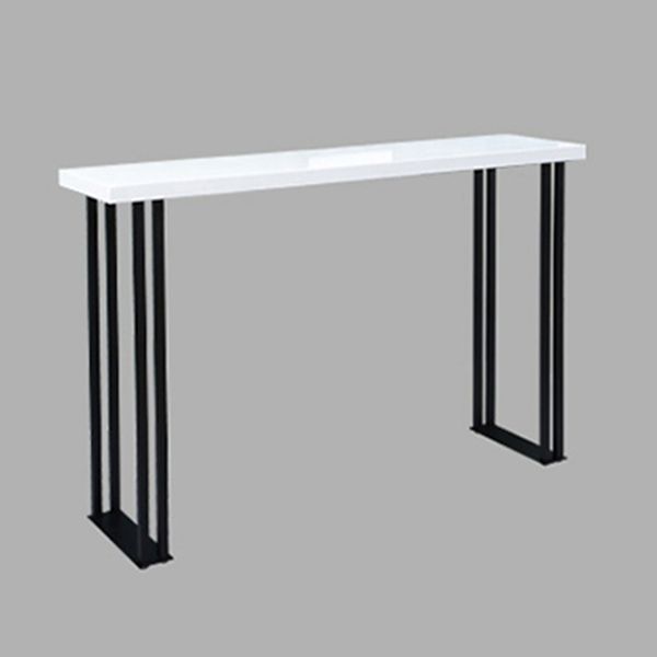 Tavolo da vino da bar in slitta industriale rettangolo interno in legno massiccio tavolino