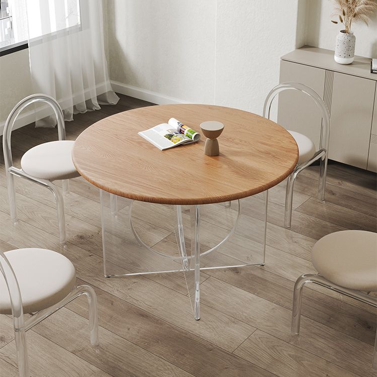 Modern 1/2/3/4/5 Pieces Dining Set Round Wood Dining Table for Dining Room Clearhalo 'Dining Room Sets' 'Dining Tables & Seating' 'dining_room_set' 'furn' 'furn_dining_room_set' 'Furniture' 'Kitchen & Dining Furniture' 1200x1200_0adcc605-1eae-4e8d-aa6c-42aa82945385