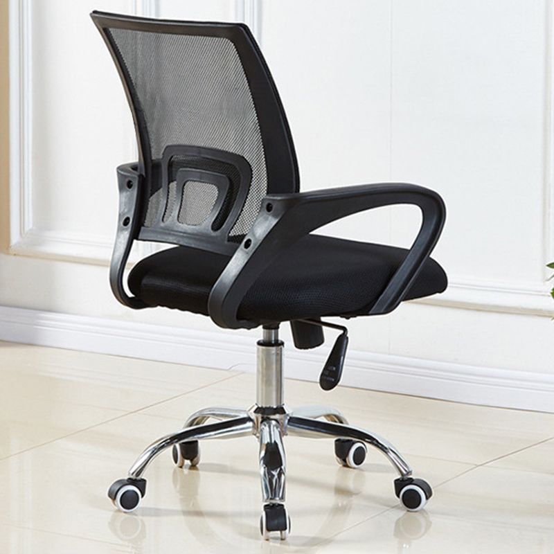 Modern Steel Desk Chair Mid Back Home Office Chair with Wheels Clearhalo 'furn' 'furn_office_chair' 'Furniture' 'Office Chairs' 'Office Furniture' 'office_chair' 1200x1200_0add14d3-e800-4ce4-9baf-0611af7a91d6