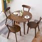 Rubberwood Solid Wood Dining Table Round Dining Table in Walnut and Natural Clearhalo 'Dining Tables & Seating' 'Dining Tables' 'dining_table' 'furn' 'furn_dining_table' 'Furniture' 'Kitchen & Dining Furniture' 1200x1200_0adff3f5-10b2-4f69-8c8e-7aa84b4896f0