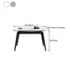 Modern Wood Base Dining Table Round Extendable 4 Legs Dining Table