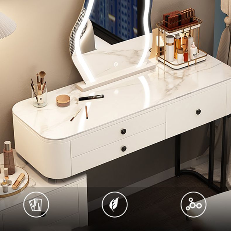 Set tavolo da toeletta da toeletta per vanity per trucco a specchio illuminato contemporaneo