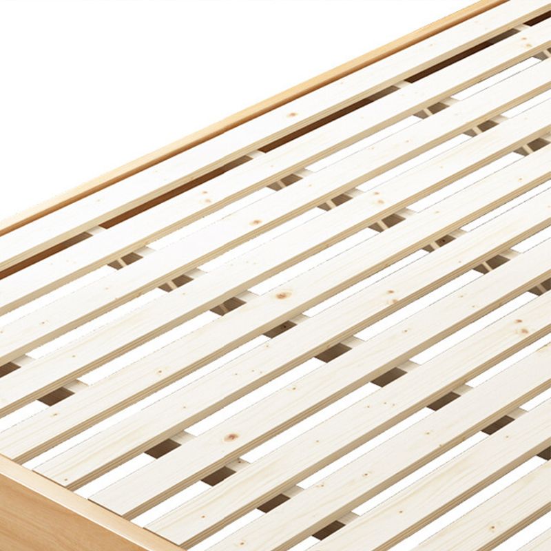 布張りヘッドボード標準ベッドの木材と布張りベッドフレーム自然