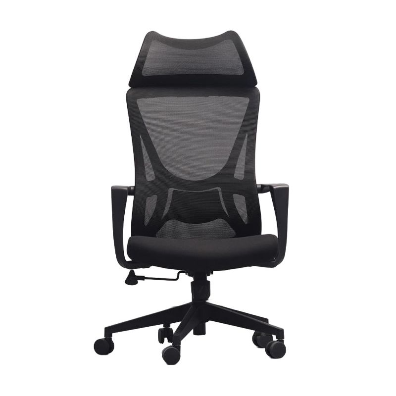 Tarea de silla de brazo de microfibra ajustable contemporánea silla de espalda alta