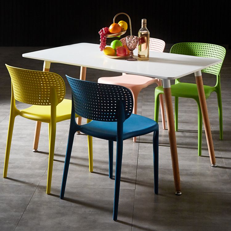 Plastic Side Armless Dining Room Side Chairs Modern Stacking Side Chair Clearhalo ' kitchen&dining_furn' 'Dining Chairs' 'Dining Tables & Seating' 'dining_chair' 'furn' 'furn_dining_chair' 'Furniture' 'furniture_dining_chair' 'Kitchen & Dining Furniture' 'kitchen' 1200x1200_0ae15076-e7e8-40eb-b5e2-c149a7c5dd3a