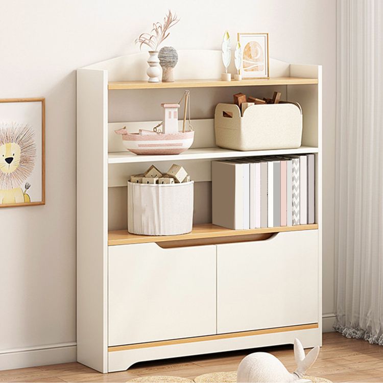 Modern Wooden Bookshelf Closed Back Bookcase for Home Office