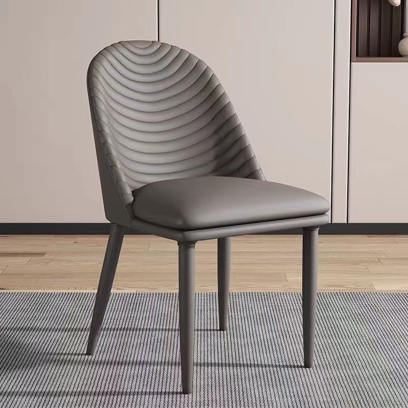 Metal Base Indoor Dining Chair 19'' Wide Parsons Leather Chair for Restaurant Clearhalo ' kitchen&dining_furn' 'Dining Chairs' 'Dining Tables & Seating' 'dining_chair' 'furn' 'furn_dining_chair' 'Furniture' 'furniture_dining_chair' 'Kitchen & Dining Furniture' 'kitchen' 1200x1200_0ae22a9c-2572-4137-94d8-3700678a5057