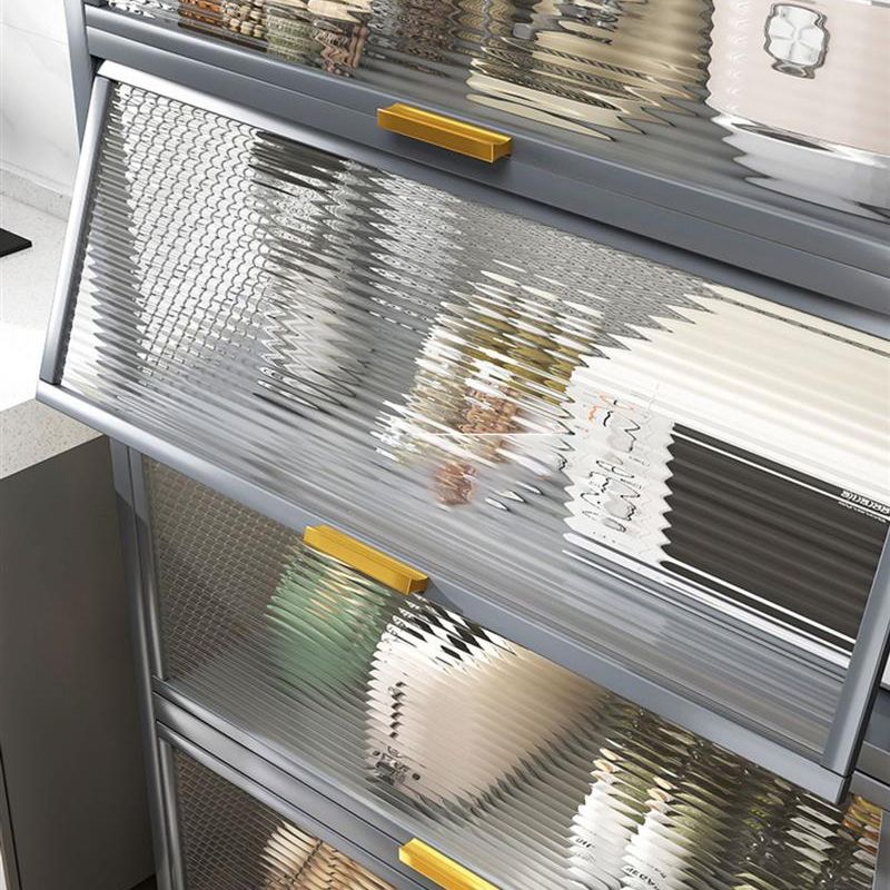 Serveur de restauration en métal et en plastique serveur de buffet noir contemporain