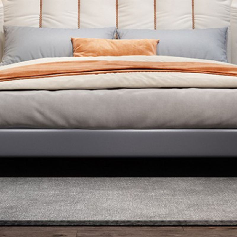 Letto imbottito contemporaneo con testimonianza in fico