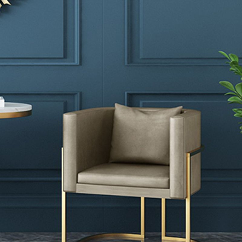 Modern Parsons Arm Chair Velvet Gold Base Dining Chair for Dining Room Clearhalo 'Dining Chairs' 'Dining Tables & Seating' 'dining_chair' 'furn' 'furn_dining_chair' 'Furniture' 'Kitchen & Dining Furniture' 1200x1200_0ae55459-42af-466c-b6d4-1785ef5f2d79