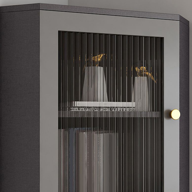 Wooden Accent Cabinet with 2 Glass Doors and Straight Legs Cabinet Clearhalo 'Cabinets & Chests' 'cabinets_chests' 'furn' 'furn_cabinets_chests' 'Furniture' 'Living Room Furniture' 1200x1200_0ae647cd-c49e-4862-822e-337b455e65d6