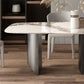 Modern Style Rectangle Table Sintered Stone Dining Table with Metal Legs