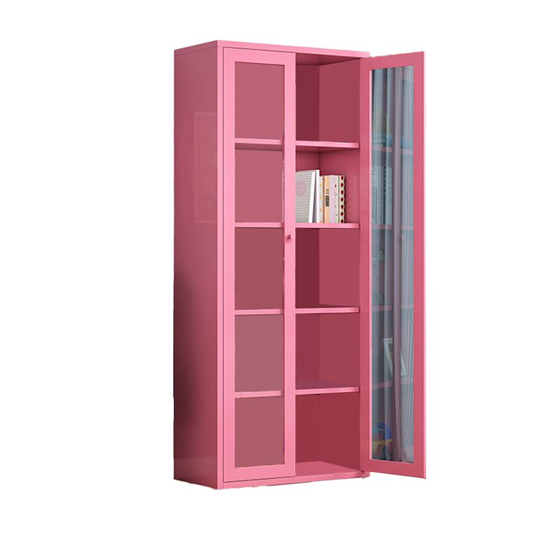 Contemporary Storage Cabinet Antique Finish Side Cabinet with Glass Paned Clearhalo 'Cabinets & Chests' 'cabinets_chests' 'furn' 'furn_cabinets_chests' 'Furniture' 'Living Room Furniture' 1200x1200_0aebdc2e-d3ce-4baf-847d-724d2962c8ef