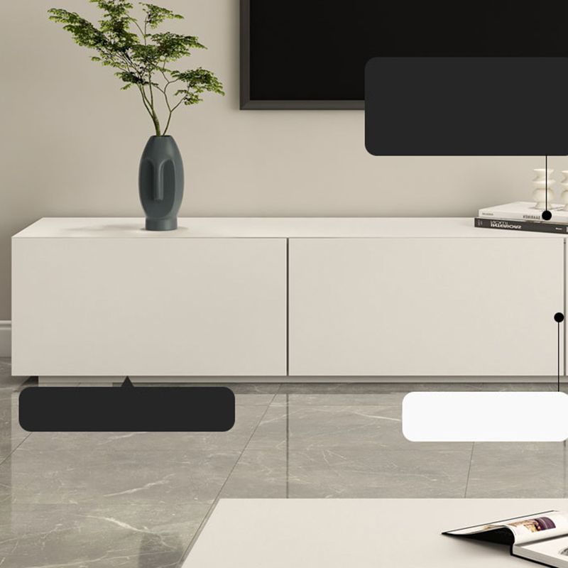 White Engineered Wood Media Console Contemporary TV Stand Console Clearhalo 'furn' 'furn_tv_stands_entertainment_centers' 'Furniture' 'Living Room Furniture' 'TV Stands & Entertainment Centers' 'TV Stands & Media Storage Furniture' 'tv_stands_entertainment_centers' 1200x1200_0aec3cad-28f8-4cda-b3ce-af06827aebb3