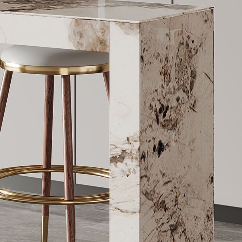 Moderner Bar-Esstisch, rechteckiger Stein-Bartisch für das Wohnzimmer