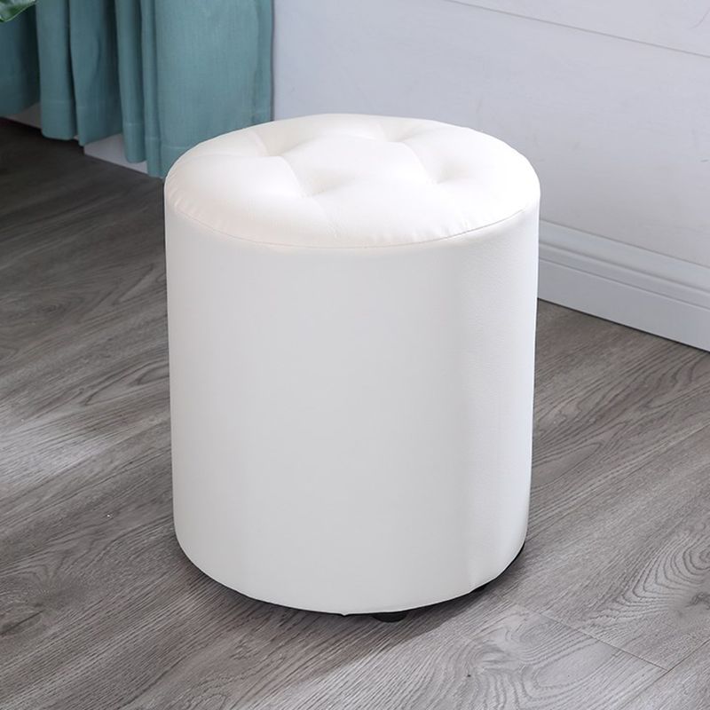 Modern Cylinder Shape Boucle Pouf Plain PU Leather Tufted Ottoman Footrest Clearhalo 'furn' 'furn_ottomans_poufs' 'Furniture' 'Living Room Furniture' 'Ottomans & Poufs' 'ottomans_poufs' 1200x1200_0aedb0cb-fbc4-47bf-8931-7d667ceaf60d