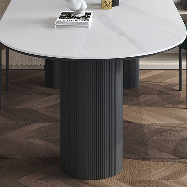 Metal Modern Free Form Dining Table Sintered Stone Table for Dining Room Clearhalo ' dining_table' 'Dining Tables & Seating' 'Dining Tables' 'furn' 'furn_dining_table' 'Furniture' 'furniture_dining_table' 'Kitchen & Dining Furniture' 'kitchen&dining_furn' 'kitchen' 'kitchen_dining_table' 1200x1200_0af07954-0261-491f-97c2-986b1432b4e8