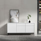 Contemporary Wood Sideboard Adjustable Shelves Dining Room Sideboard Clearhalo 'buffet_sideboard' 'Buffets & Sideboards' 'furn' 'furn_buffet_sideboard' 'Furniture' 'Kitchen & Dining Furniture' 1200x1200_0af10d5f-eb93-48f3-a584-ae39b793e98e